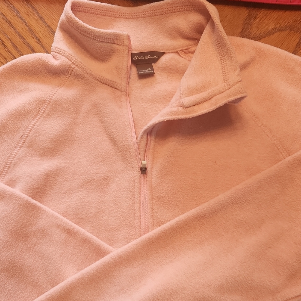 Eddie Bauer Light Pink Half-Zip Fleece